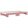 Sofá cama nido con colchón terciopelo rosa 100x200 cm de vidaXL, Camas y somieres - Ref: Foro24-3197335, Precio: 444,17 €, De...
