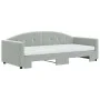 Trundle sofa bed with light gray velvet mattress 90x190 cm by vidaXL, Beds and slatted bases - Ref: Foro24-3197338, Price: 43...
