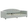 Trundle sofa bed with light gray velvet mattress 90x190 cm by vidaXL, Beds and slatted bases - Ref: Foro24-3197338, Price: 43...