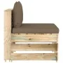 Sectional central sofa with gray impregnated wood cushions by vidaXL, Modular outdoor sofas - Ref: Foro24-3074515, Price: 100...