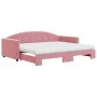 Sofá cama nido con colchón terciopelo rosa 90x200 cm de vidaXL, Camas y somieres - Ref: Foro24-3197328, Precio: 442,18 €, Des...