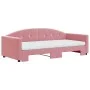 Trundle sofa bed with pink velvet mattress 90x200 cm by vidaXL, Beds and slatted bases - Ref: Foro24-3197328, Price: 442,18 €...