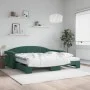 Sofá cama nido con colchón terciopelo verde oscuro 100x200 cm de vidaXL, Camas y somieres - Ref: Foro24-3197334, Precio: 430,...
