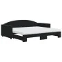 Trundle sofa bed with black velvet mattress 90x200 cm by vidaXL, Beds and slatted bases - Ref: Foro24-3197329, Price: 444,14 ...