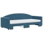 Ausziehbares Schlafsofa mit blauer Samtmatratze 80x200 cm von vidaXL, Betten und Lattenroste - Ref: Foro24-3197317, Preis: 42...