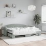 Sofá cama nido con colchón terciopelo gris claro 80x200 cm de vidaXL, Camas y somieres - Ref: Foro24-3197318, Precio: 417,89 ...