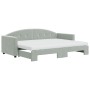 Sofá cama nido con colchón terciopelo gris claro 80x200 cm de vidaXL, Camas y somieres - Ref: Foro24-3197318, Precio: 417,89 ...