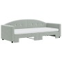 Sofá cama nido con colchón terciopelo gris claro 80x200 cm de vidaXL, Camas y somieres - Ref: Foro24-3197318, Precio: 417,89 ...