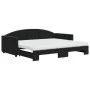 Sofá cama nido con colchón terciopelo negro 90x190 cm de vidaXL, Camas y somieres - Ref: Foro24-3197340, Precio: 406,16 €, De...