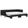 Trundle sofa bed with black fabric mattress 90x200 cm by vidaXL, Beds and slatted bases - Ref: Foro24-3196598, Price: 442,84 ...