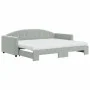 Ausziehbares Schlafsofa mit hellgrauer Samtmatratze 90x200 cm von vidaXL, Betten und Lattenroste - Ref: Foro24-3197325, Preis...