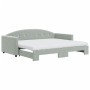 Trundle sofa bed with light gray velvet mattress 90x200 cm by vidaXL, Beds and slatted bases - Ref: Foro24-3197325, Price: 42...