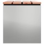 Banco de jardín Plateado 60 x 40 x 43 cm Acero galvanizado