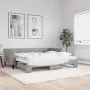 Sofá cama nido con colchón tela gris claro 90x200 cm de vidaXL, Camas y somieres - Ref: Foro24-3196596, Precio: 443,22 €, Des...