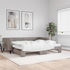 Sofá cama nido con colchón tela gris taupe 100x200 cm de vidaXL, Camas y somieres - Ref: Foro24-3196604, Precio: 434,32 €, De...