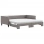 Trundle sofa bed with taupe gray fabric mattress 100x200 cm by vidaXL, Beds and slatted bases - Ref: Foro24-3196604, Price: 4...