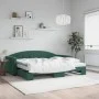 Sofá cama nido con colchón terciopelo verde oscuro 90x200 cm de vidaXL, Camas y somieres - Ref: Foro24-3197327, Precio: 441,6...