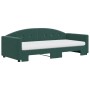 Sofá cama nido con colchón terciopelo verde oscuro 90x200 cm de vidaXL, Camas y somieres - Ref: Foro24-3197327, Precio: 438,08 €