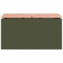 Banco de jardín Verde oliva 80 x 40 x 43 cm Acero