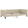 Trundle sofa bed with cream fabric mattress 100x200 cm by vidaXL, Beds and slatted bases - Ref: Foro24-3196605, Price: 425,69...