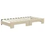 Trundle sofa bed with cream fabric mattress 100x200 cm by vidaXL, Beds and slatted bases - Ref: Foro24-3196605, Price: 425,69...