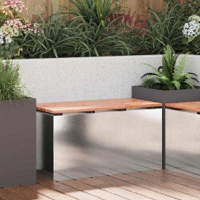 Banco de jardín Plateado 80 x 40 x 43 cm Acero inoxidable en Bancos de jardín | Comprar online en Foro24