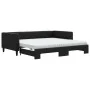 Trundle sofa bed with black fabric mattress 100x200 cm by vidaXL, Beds and slatted bases - Ref: Foro24-3196603, Price: 425,68...