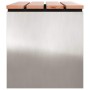 Banco de jardín Plateado 80 x 40 x 43 cm Acero inoxidable