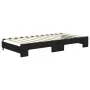 Trundle sofa bed with black fabric mattress 100x200 cm by vidaXL, Beds and slatted bases - Ref: Foro24-3196603, Price: 425,68...