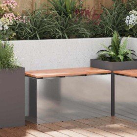Banco de jardín Plateado 80 x 40 x 43 cm Acero galvanizado en Bancos de jardín | Comprar online en Foro24