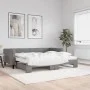 Sofá cama nido con colchón tela gris oscuro 90x200 cm de vidaXL, Camas y somieres - Ref: Foro24-3196597, Precio: 442,47 €, De...