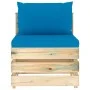 Ecksofa mit grau imprägnierten Holzkissen von vidaXL, Modulare Sofas für den Außenbereich - Ref: Foro24-3074511, Preis: 100,8...