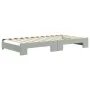 Trundle sofa bed with light gray velvet mattress 100x200 cm by vidaXL, Beds and slatted bases - Ref: Foro24-3197332, Price: 4...