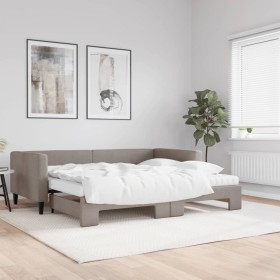 Sofá cama nido con colchón tela gris taupe 90x200 cm de vidaXL, Camas y somieres - Ref: Foro24-3196599, Precio: 440,88 €, Des...