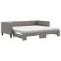 Trundle sofa bed with taupe gray fabric mattress 90x200 cm by vidaXL, Beds and slatted bases - Ref: Foro24-3196599, Price: 44...