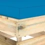 Ecksofa mit grau imprägnierten Holzkissen von vidaXL, Modulare Sofas für den Außenbereich - Ref: Foro24-3074511, Preis: 100,8...