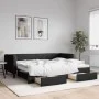 Sofá cama nido con cajones tela negro 90x200 cm de vidaXL, Camas y somieres - Ref: Foro24-3196616, Precio: 292,81 €, Descuent...