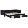 Sofá cama nido con cajones tela negro 90x200 cm de vidaXL, Camas y somieres - Ref: Foro24-3196616, Precio: 255,35 €, Descuent...