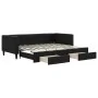 Trundle sofa bed with drawers black fabric 90x200 cm by vidaXL, Beds and slatted bases - Ref: Foro24-3196616, Price: 288,94 €...