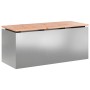 Banco de jardín Plateado 100 x 40 x 43 cm Acero galvanizado
