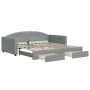 Sofá cama nido con cajones tela gris claro 100x200 cm de vidaXL, Camas y somieres - Ref: Foro24-3197229, Precio: 299,43 €, De...