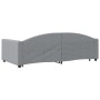 Trundle sofa bed with drawers light gray fabric 100x200 cm by vidaXL, Beds and slatted bases - Ref: Foro24-3197229, Price: 29...