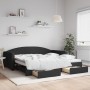 Sofá cama nido con cajones tela negro 100x200 cm de vidaXL, Camas y somieres - Ref: Foro24-3197231, Precio: 306,87 €