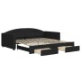 Sofá cama nido con cajones tela negro 100x200 cm de vidaXL, Camas y somieres - Ref: Foro24-3197231, Precio: 306,87 €