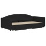 Sofá cama nido con cajones tela negro 100x200 cm de vidaXL, Camas y somieres - Ref: Foro24-3197231, Precio: 306,87 €