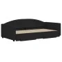 Trundle sofa bed with drawers black fabric 100x200 cm by vidaXL, Beds and slatted bases - Ref: Foro24-3197231, Price: 300,95 ...