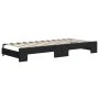 Trundle sofa bed with drawers black fabric 100x200 cm by vidaXL, Beds and slatted bases - Ref: Foro24-3197231, Price: 300,95 ...