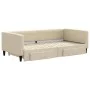 Trundle sofa bed with drawers cream fabric 100x200 cm by vidaXL, Beds and slatted bases - Ref: Foro24-3196623, Price: 296,27 ...