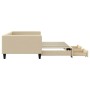 Sofá cama nido con cajones tela color crema 100x200 cm de vidaXL, Camas y somieres - Ref: Foro24-3196623, Precio: 296,57 €, D...