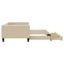 Trundle sofa bed with drawers cream fabric 100x200 cm by vidaXL, Beds and slatted bases - Ref: Foro24-3196623, Price: 296,27 ...